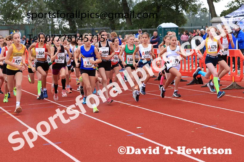 Girls Under-13s, 2024 Northern Mens 6 and Womens 4 and Youngsters Relays, Stanley Park, Blackpool.  Photo: David T. Hewitson/Sports for All Pics